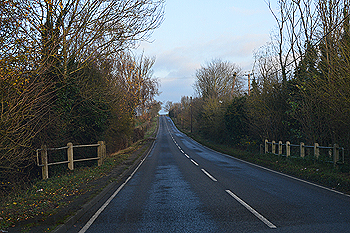 The road from Watling Street to Tebworth November 2014